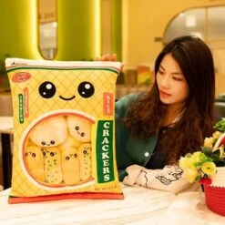 Tasty Rice Crackers Candy Bag Plushies -Kawaii Store kawaiies plushies plush softtoy tasty rice crackers candy bag plushies soft toy 777188