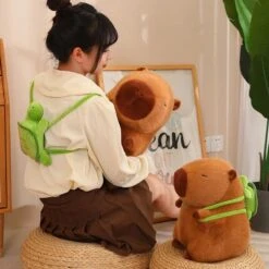 The Adorable Capybara Turtle Back Pack Plushies -Kawaii Store kawaiies plushies plush softtoy the adorable capybara turtle back pack plushies soft toy 112261