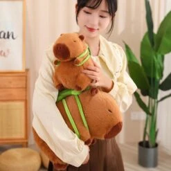 The Adorable Capybara Turtle Back Pack Plushies -Kawaii Store kawaiies plushies plush softtoy the adorable capybara turtle back pack plushies soft toy 535876