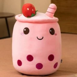 The Bubble Tea Family - Smoothie Collection -Kawaii Store kawaiies plushies plush softtoy the bubble tea family smoothie collection new soft toy strawberry 27in 70cm 835486