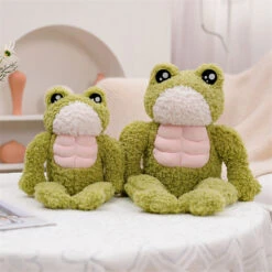 The Dench Muscle Frog Plushie -Kawaii Store kawaiies plushies plush softtoy the dench muscle frog plushie soft toy 13in 35cm 726446