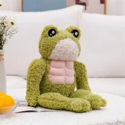 The Dench Muscle Frog Plushie -Kawaii Store kawaiies plushies plush softtoy the dench muscle frog plushie soft toy 701519