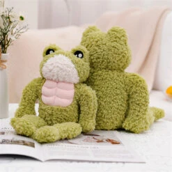 The Dench Muscle Frog Plushie -Kawaii Store kawaiies plushies plush softtoy the dench muscle frog plushie soft toy 915970