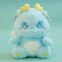 The Fluffy Baby Dragon Plush Family -Kawaii Store kawaiies plushies plush softtoy the fluffy baby dragon plush family new blue 913518