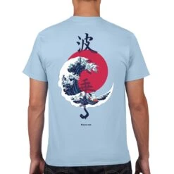 Apparel The Great Wave Blood Moon Sun Tato Tee -Kawaii Store kawaiies plushies plush softtoy the great wave blood moon sun tato tee tops blue xl 274283