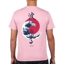 Apparel The Great Wave Blood Moon Sun Tato Tee -Kawaii Store kawaiies plushies plush softtoy the great wave blood moon sun tato tee tops pink xs 803990