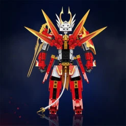 Three Kingdoms Warrior Red Bloodstone Building Blocks -Kawaii Store kawaiies plushies plush softtoy three kingdoms warrior red bloodstone building blocks new build it 305042