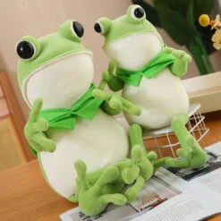 Tito The Funny Green Frog Plush With Hat -Kawaii Store kawaiies plushies plush softtoy tito the funny green frog plush with hat soft toy 174238