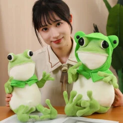 Tito The Funny Green Frog Plush With Hat -Kawaii Store kawaiies plushies plush softtoy tito the funny green frog plush with hat soft toy 18in 45cm 469557