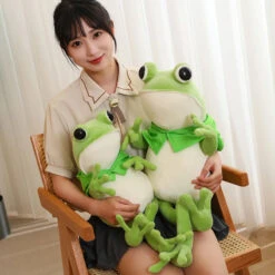 Tito The Funny Green Frog Plush With Hat -Kawaii Store kawaiies plushies plush softtoy tito the funny green frog plush with hat soft toy 366087