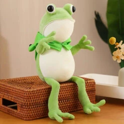 Tito The Funny Green Frog Plush With Hat -Kawaii Store kawaiies plushies plush softtoy tito the funny green frog plush with hat soft toy 413583