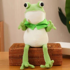 Tito The Funny Green Frog Plush With Hat -Kawaii Store kawaiies plushies plush softtoy tito the funny green frog plush with hat soft toy 496252