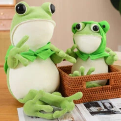 Tito The Funny Green Frog Plush With Hat -Kawaii Store kawaiies plushies plush softtoy tito the funny green frog plush with hat soft toy 551844