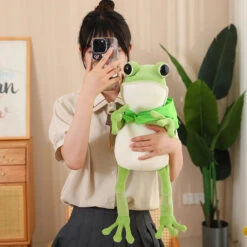 Tito The Funny Green Frog Plush With Hat -Kawaii Store kawaiies plushies plush softtoy tito the funny green frog plush with hat soft toy 612672