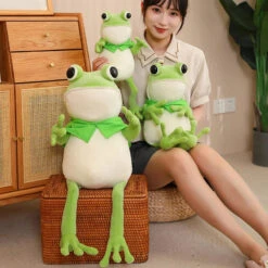 Tito The Funny Green Frog Plush With Hat -Kawaii Store kawaiies plushies plush softtoy tito the funny green frog plush with hat soft toy 819338