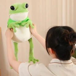 Tito The Funny Green Frog Plush With Hat -Kawaii Store kawaiies plushies plush softtoy tito the funny green frog plush with hat soft toy 940839