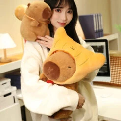 Toasted Croissant Capybara Plushies -Kawaii Store kawaiies plushies plush softtoy toasted croissant capybara plushies soft toy 507840