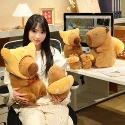 Toasted Croissant Capybara Plushies -Kawaii Store kawaiies plushies plush softtoy toasted croissant capybara plushies soft toy 755275