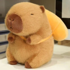 Toasted Croissant Capybara Plushies -Kawaii Store kawaiies plushies plush softtoy toasted croissant capybara plushies soft toy baguette backpack 10cm 947589