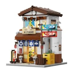 Traditional Local Japanese Restaurant LED Building Set -Kawaii Store kawaiies plushies plush softtoy traditional local japanese restaurant led building set build it 393001