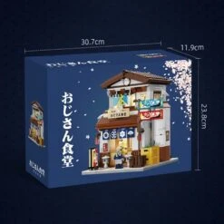 Traditional Local Japanese Restaurant LED Building Set -Kawaii Store kawaiies plushies plush softtoy traditional local japanese restaurant led building set build it 402689