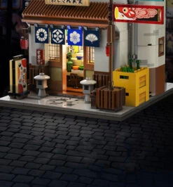 Traditional Local Japanese Restaurant LED Building Set -Kawaii Store kawaiies plushies plush softtoy traditional local japanese restaurant led building set build it 438718