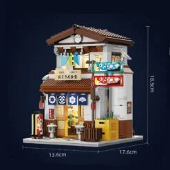 Traditional Local Japanese Restaurant LED Building Set -Kawaii Store kawaiies plushies plush softtoy traditional local japanese restaurant led building set build it 667880