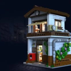 Traditional Local Japanese Restaurant LED Building Set -Kawaii Store kawaiies plushies plush softtoy traditional local japanese restaurant led building set build it 830446