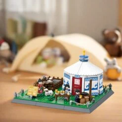 Traditional Mongolian Ger Building Blocks -Kawaii Store kawaiies plushies plush softtoy traditional mongolian ger building blocks build it 222198