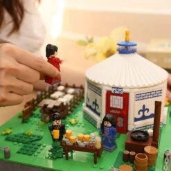 Traditional Mongolian Ger Building Blocks -Kawaii Store kawaiies plushies plush softtoy traditional mongolian ger building blocks build it 363879