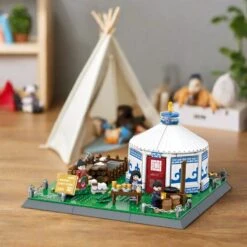 Traditional Mongolian Ger Building Blocks -Kawaii Store kawaiies plushies plush softtoy traditional mongolian ger building blocks build it 494483