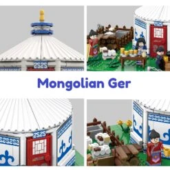 Traditional Mongolian Ger Building Blocks -Kawaii Store kawaiies plushies plush softtoy traditional mongolian ger building blocks build it 635311