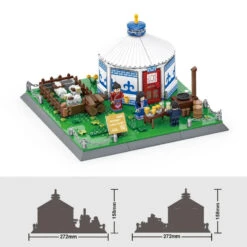 Traditional Mongolian Ger Building Blocks -Kawaii Store kawaiies plushies plush softtoy traditional mongolian ger building blocks build it 658394