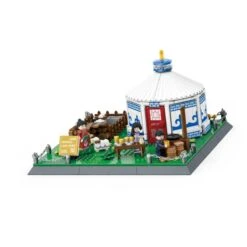 Traditional Mongolian Ger Building Blocks -Kawaii Store kawaiies plushies plush softtoy traditional mongolian ger building blocks build it without box 411136