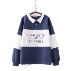 Apparel Two-Tone Blue Gray Trip Bears Unisex Sweatshirts -Kawaii Store kawaiies plushies plush softtoy two tone blue gray trip bears unisex sweatshirts new hoodies navy blue 270421
