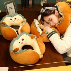 U-Shaped Travel Neck Support Pillow Kawaii Edition -Kawaii Store kawaiies plushies plush softtoy u shaped travel neck support pillow kawaii edition new pillows 913960
