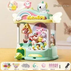 Unicorn Dream Advanced Mini Claw Machine Toy -Kawaii Store kawaiies plushies plush softtoy unicorn dream advanced mini claw machine toy toys green 365125