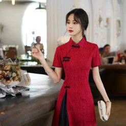 Apparel Vintage Chinese Traditional Qipao Cheongsam Dress 38 Apparel Vintage Chinese Traditional Qipao Cheongsam Dress -Kawaii Store kawaiies plushies plush softtoy vintage chinese traditional qipao cheongsam dress apparel 504500