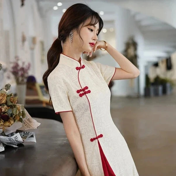Apparel Vintage Chinese Traditional Qipao Cheongsam Dress 15 Apparel Vintage Chinese Traditional Qipao Cheongsam Dress - Image 13
