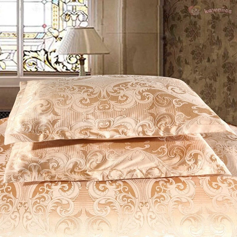 Vintage White Cream Jacquard Bedding Set Luxury 7 Vintage White Cream Jacquard Bedding Set Luxury - Image 5