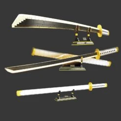 Wado Great Grade White Katana Sword Building Blocks 9 Wado Great Grade White Katana Sword Building Blocks -Kawaii Store kawaiies plushies plush softtoy wado great grade white katana sword building blocks build it 330174