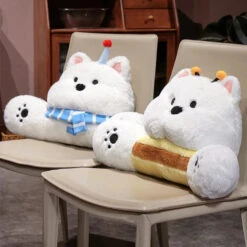 West Highland White Terrier Dog Resting Cushion Pillow Seat -Kawaii Store kawaiies plushies plush softtoy west highland white terrier dog resting cushion pillow seat soft toy 325872