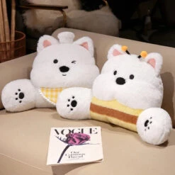 West Highland White Terrier Dog Resting Cushion Pillow Seat -Kawaii Store kawaiies plushies plush softtoy west highland white terrier dog resting cushion pillow seat soft toy 955371