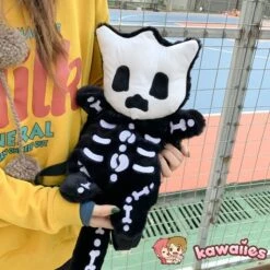 Whisper The Mini Skeleton Plush Backpack -Kawaii Store kawaiies plushies plush softtoy whisper the mini skeleton plush backpack bags 417608