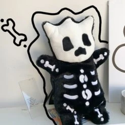 Whisper The Mini Skeleton Plush Backpack -Kawaii Store kawaiies plushies plush softtoy whisper the mini skeleton plush backpack bags 646848