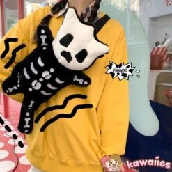 Whisper The Mini Skeleton Plush Backpack -Kawaii Store kawaiies plushies plush softtoy whisper the mini skeleton plush backpack bags 777746