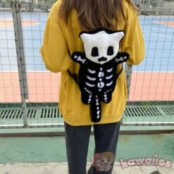 Whisper The Mini Skeleton Plush Backpack -Kawaii Store kawaiies plushies plush softtoy whisper the mini skeleton plush backpack bags 833988
