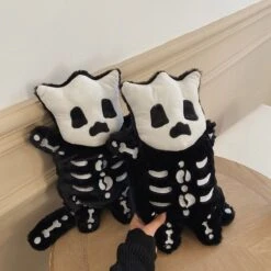 Whisper The Mini Skeleton Plush Backpack -Kawaii Store kawaiies plushies plush softtoy whisper the mini skeleton plush backpack bags 858689