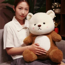 White Bear Capybara Costume Plushie -Kawaii Store kawaiies plushies plush softtoy white bear capybara costume plushie soft toy 502371