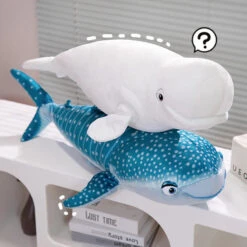 White Beluga Blue Whale Shark 75cm Plushies